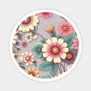 Purple Floral Magnet